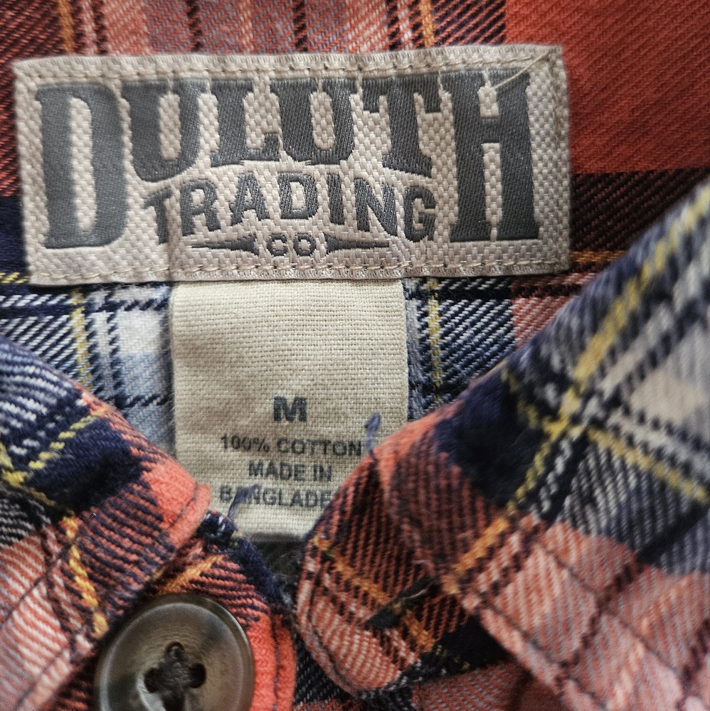 Duluth Flannel Button Down, Men's Size Med